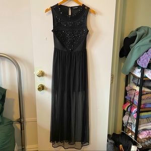 Miss Selfridge black sheer dress